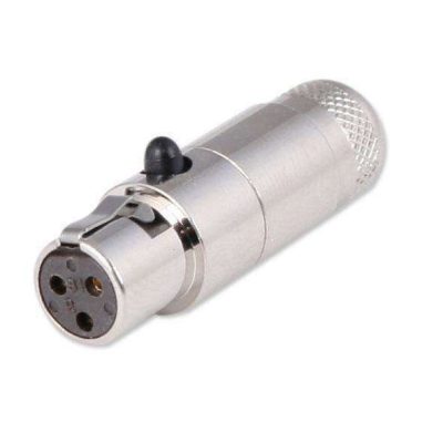 Connector XLR mini 3pin silver female