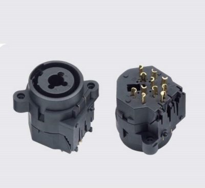 XLR connector female chassis combo