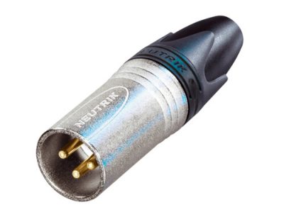XLR connector male silver