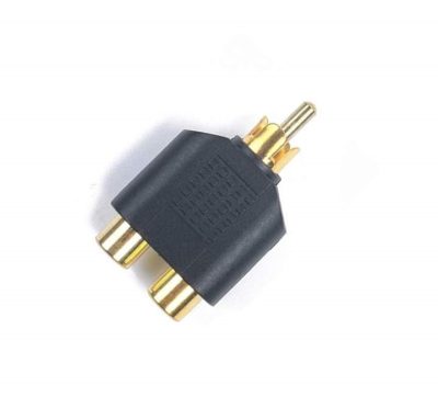 Adapter double RCA female to RCA male