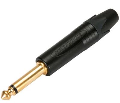 Connector jack 6.5 black mono