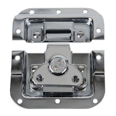 Flightcase lock full set silver color