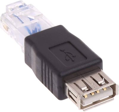 Converter USB female to RG45 male