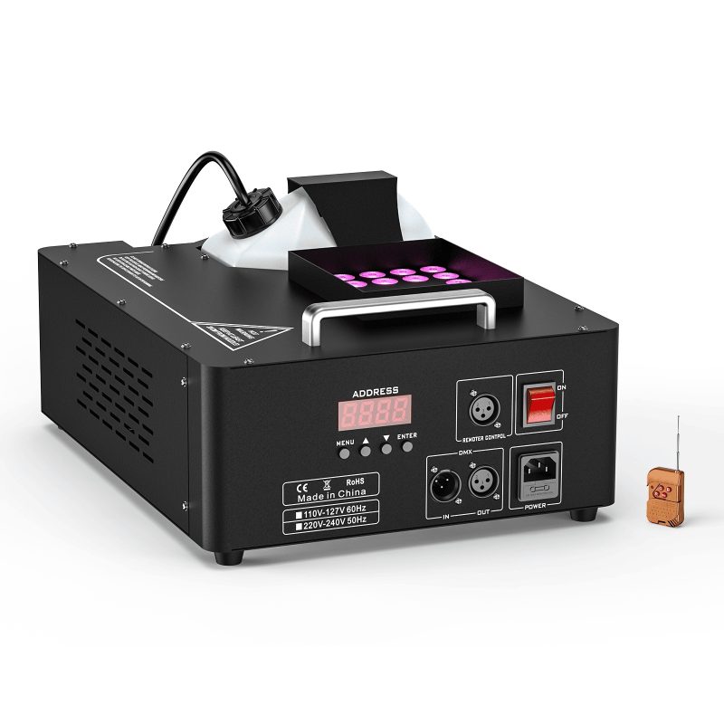 Vertical smoke machine 1500w with RGB